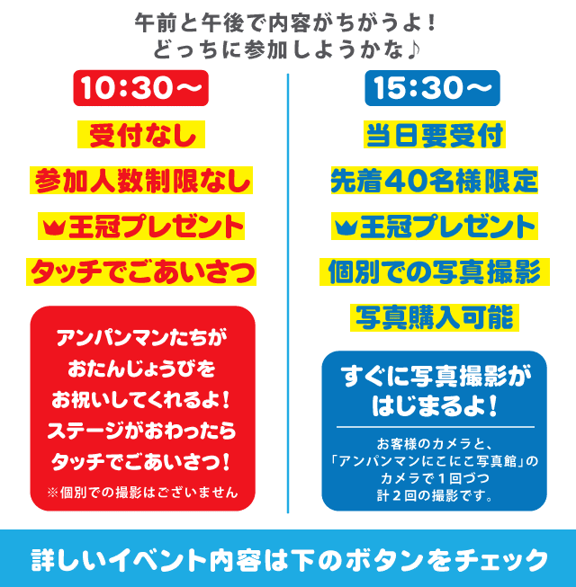 アンパンマンミュージアム誕生日　混雑　