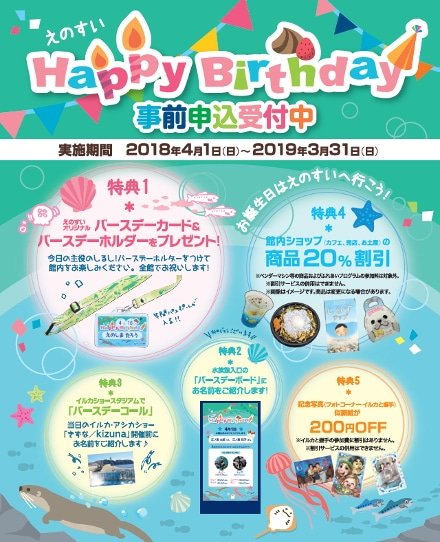 新江ノ島水族館　誕生日　割引